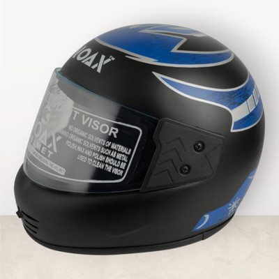 NOAX KING OF HELMET UNISEX OPEN FACE motorbike HELMET-119-Blue Matt Motorbike Helmet(Blue)