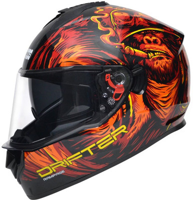 STUDDS Drifter D3 Motorbike Helmet(Black Red N10)
