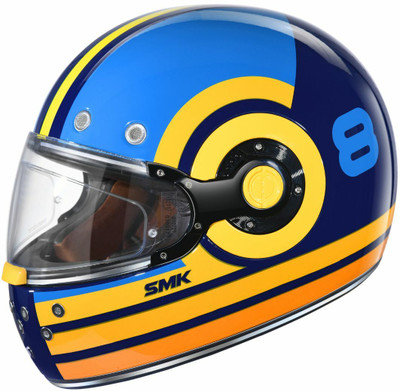 SMK Retro Ranko Graphics GL-574 Motorbike Helmet(Black)