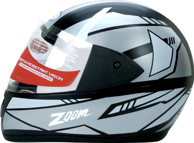 YOURCITYSELLER Silver Strong and Durable Stylish Matt Finish Full Face Helmet Motorbike Helmet(Silver)