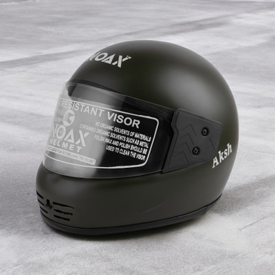 NOAX ISI marked helmet solid unisex helmet (fk155 Motorbike Helmet(Black)