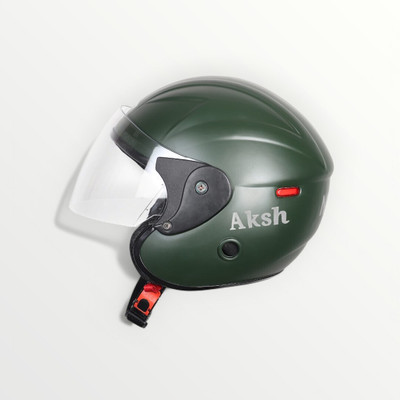 NOAX ISI MARKED KING OF HELMET UNISEX RIDDING HELMET TOP SELLING(DD-1223 Motorbike Helmet(Dark Green)