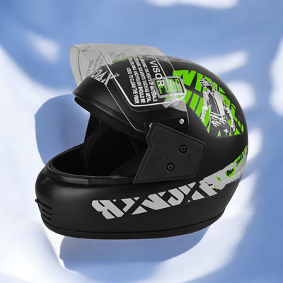 NOAX HELMET KING FULL FACE & ISI MARKED FOR UNISEX ((SL-141 Motorbike Helmet(Green)