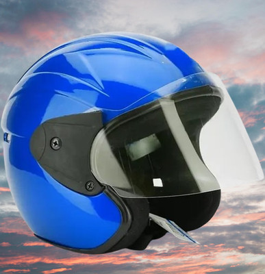 Lxt Blue_Half_face_Helmet_with ISI Certified_BL34 Motorbike Helmet(Blue)