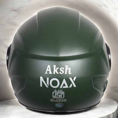NOAX BRANDED ISI MARKED HELMET FOR UNISEX GENDER KEEP SAFE RIDING (SLFK-281 Motorbike Helmet(Dark Green)