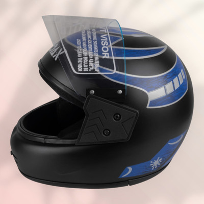 NOAX KING OF HELMET UNISEX OPEN FACE motorbike HELMET-110-Blue Matt Motorbike Helmet(Blue)