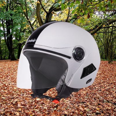 OZONE Zzz Plain_OF_Unisex_largesize_Oz046 Motorbike Helmet(White)