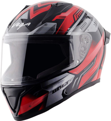VEGA Bolt Martial Motorbike Helmet(Black Red)
