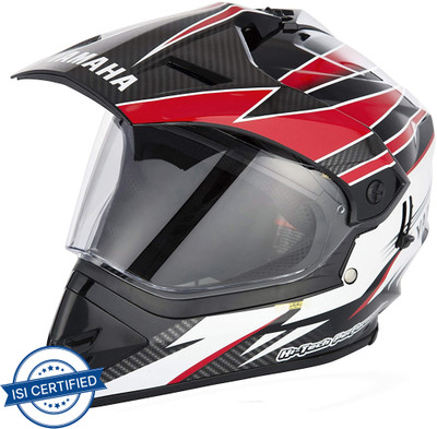 YAMAHA YR8 Motorbike Helmet(Black, Red)