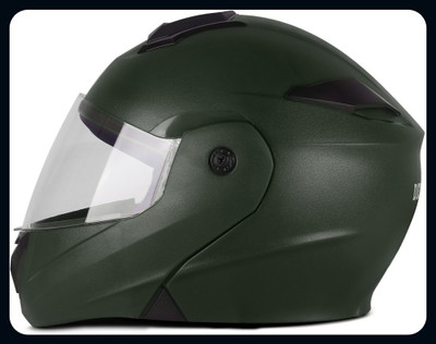 fuery Flip-up Plain Visor Blue Helmet Z061_New Motorsports Helmet(Green)