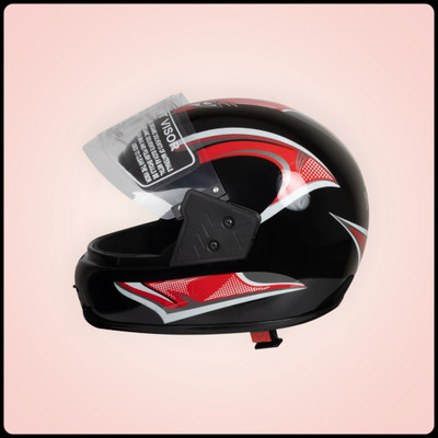 NOAX SOLID BRANDED & ISI MARKED HELMET FOR UNISEX SAFE RIDE(SLFK-884 Motorbike Helmet(Red)