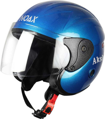 NOAX OPEN FACE HELMET ISI MARKED SOLID BODY UNISEX HELMET PACK OF 2 Motorbike Helmet(Blue)