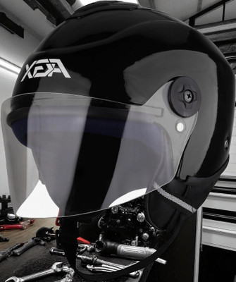 deletion Alfha Track with Anti UV Pc Visor ABS Material Unisex (OO-1) Motorbike Helmet(Black)