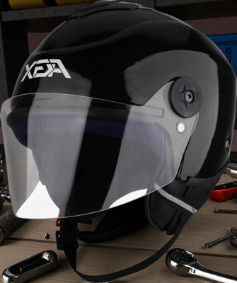 deletion Alfha Track with Anti UV Pc Visor ABS Material Unisex (PP-1) Motorbike Helmet(Black)