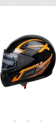 NOAX FULL FACE STYLISH HELMET Motorbike Helmet(Orange)