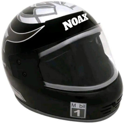 NOAX full face unisex helmet for safty1 Motorbike Helmet(Black)