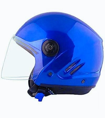 SDF _Blue track half face helmet with isi certified no helmet no ride Motorbike Helmet(Blue)