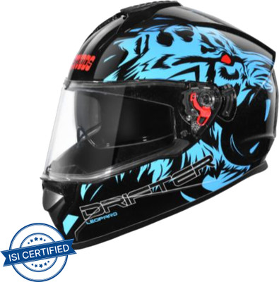 STUDDS Drifter D2 Full Face Helmet with Clear Visor (Black N1, XL) Motorbike Helmet(Black)