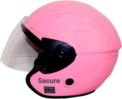 SECURE Open Face Motorbike Scotty Helmet For Men Women Girls Riding Helmet Pink Motorbike Helmet(Pink)