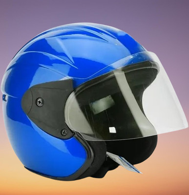 Lxt Blue_Half_face_Helmet_with ISI Certified_BL83 Motorbike Helmet(Blue)