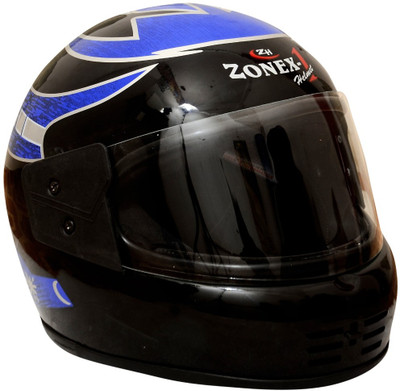 zonex-1 Full Face Motorbike Helmet with Graphic ISI Approved High Impact Shell (Blue, M) Motorbike Helmet(Black, Blue)