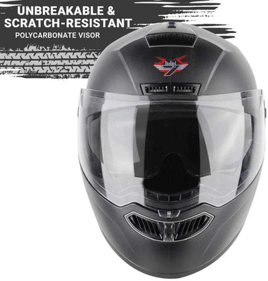 Steelbird Helmet SBA-7 ISS DASHING BLACK Motorbike Helmet(Black)