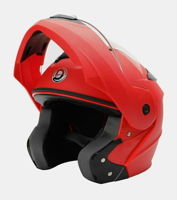 deletion Flip Up Sport ISI Unbreakable Helmet (RED) Motorsports Helmet(Red)