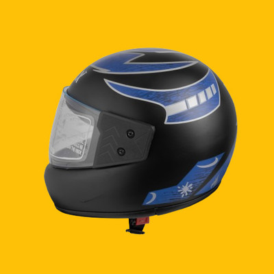 NOAX unisex full facce helmet original@42 Motorbike Helmet(Orange)