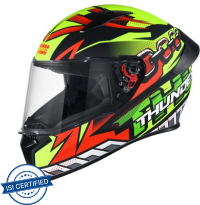 STUDDS THUNDER D5 Motorbike Helmet(Matt Black Red N5)