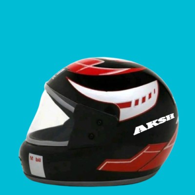 NOAX full face red helmet unisex42 Motorbike Helmet(Black)