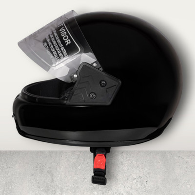 NOAX UNISEX SAFETY HELMET ONROAD HELMET- TWO WHEELER,BIKE & SCOOTER (SL-365 Motorbike Helmet(Black)