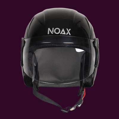 NOAX KING OF HELMET UNISEX OPEN FACE motorbike HELMET_28 Motorbike Helmet(Black)