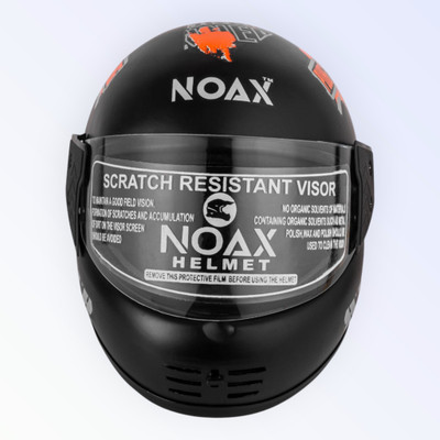 NOAX unisex full face good hard quality helm-263-Orange Motorbike Helmet(Orange)