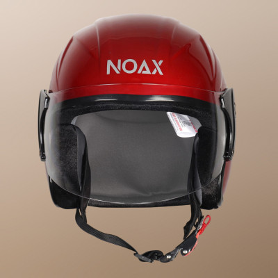 NOAX unisex open face helmet for safty122 Motorbike Helmet(Red)