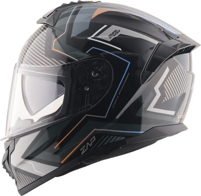 VEGA Zap Explore D/V Motorbike Helmet(Black Grey)