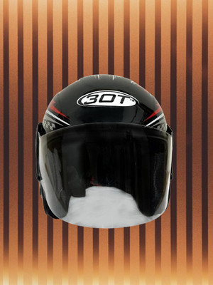 KIN Half Face Helmet_ISI certified_Black12 Motorbike Helmet(Black)