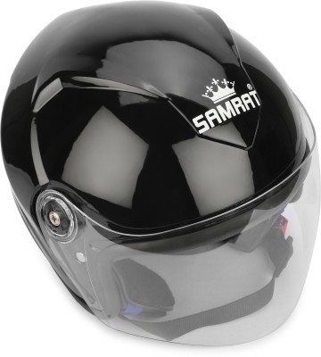 SAMRAT Half face helmet Motorsports Helmet(Balck)