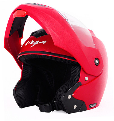 VEGA Crux Open Face Motorbike Helmet(Red)
