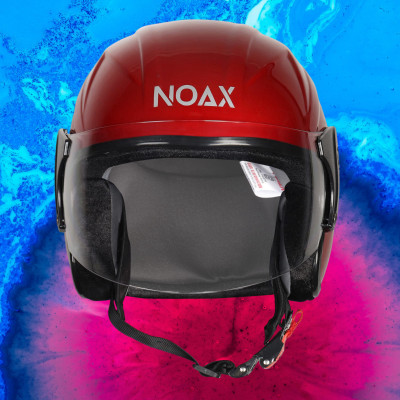 NOAX bike riding open face helmet57 Motorbike Helmet(Red)