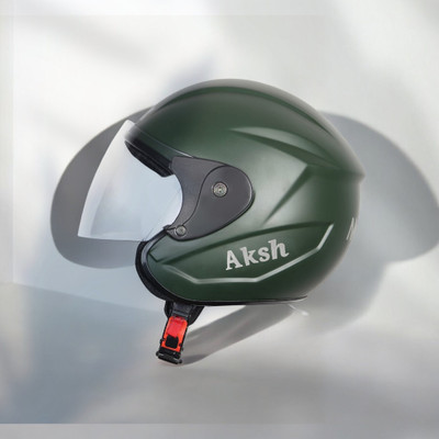 NOAX SAFETY HELMET FOR ONROAD RIDDING SOLID MATERIAL-TWO WHEELER(SLFK-AT-1033 Motorbike Helmet(Dark Green)