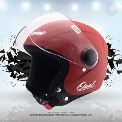OZONE Superior Helmet_Open face_VG_21@A02 Motorbike Helmet(Red)