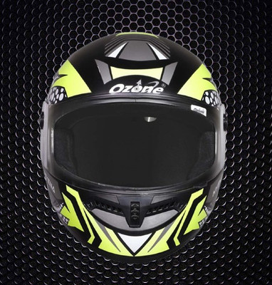 OZONE HyEnA_Super_Quality_Helmet_For Safety n Style_@LG@_0124 Motorbike Helmet(YELLOW-BLACK)