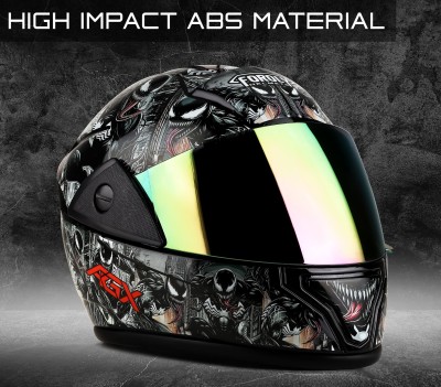 FOROLY Rado Reptile Venom with Rainbow Visor Motorbike Helmet(Multicolor)