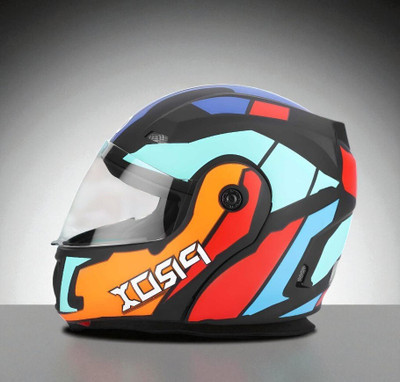 deletion O2 Graphic Flipup with Polycarbonate Visor ABS Material (OO-1) Motorbike Helmet(Printed)