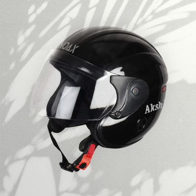 NOAX SAFETY HELMET FOR ONROAD RIDDING SOLID MATERIAL-TWO WHEELER(SLFK-AT-749 Motorbike Helmet(Black)