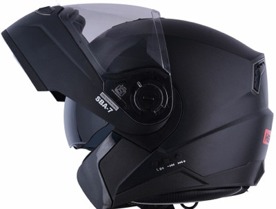 HEADFOX N2 Smart Bluetooth sba7 Calls | Music | GPS | Voice Command DV Dashing Motorbike Helmet(Black)