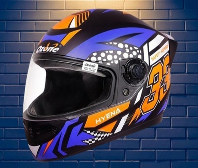 OZONE JSR_CLASS 1 QUALITY_FULLFACE_HYENA_HELMET_A1_L49 Motorbike Helmet(BLUE BLACK)