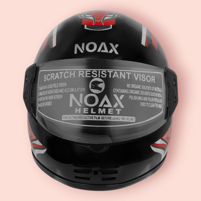 NOAX ISI MARKED KING OF HELMET UNISEX RIDDING HELMET TOP SELLING(DD-100 Motorbike Helmet(Red)