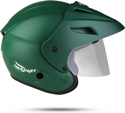 Agx ABS Material,Unisex Helmet with Visor,Odour free Cloth Motorbike Helmet(Green)