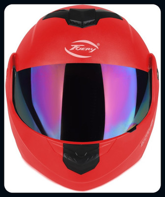 fuery Rainbow visor flipup Red RFU-67_New Motorbike Helmet(Red)